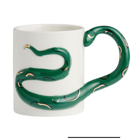 Space Mug Ceramics, Ceramic Mug Designs Painted, Ceramic Snake, Snake Mug, Mug Handles, Clay Snake, Cup Painting, Ceramic Projects, Clay Cup