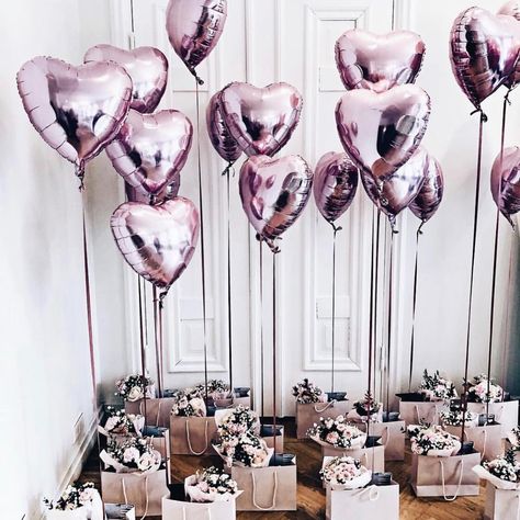 Simple and beautiful idea for a bridesmaids proposal or to surprise the bride the morning of her big day 💖 Tap to shop the heart balloons… Bridesmaids Proposal, Balloons Wedding, Bridesmaid Boxes, Baby Shower Supplies, Bridesmaid Box, Shower Supplies, Wedding Proposals, Bridal Party Proposal, Bridesmaid Proposal Box