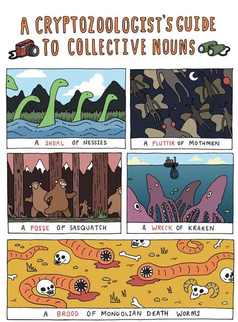 #Cryptid collective nouns #MattyLong Cryptid Core, Collective Nouns, Arte Alien, Urban Legends, Mythological Creatures, Magical Creatures, Creature Art, Fantasy Creatures, Mythical Creatures