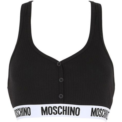 Moschino Underwear Women Ribbed Cotton Crop Top ($94) ❤ liked on Polyvore featuring tops, crop tops, racer back crop top, racerback top, moschino top, moschino and crop top Moschino Shirt, Black And White Crop Tops, Cotton Crop Top, Racerback Top, Luxury Shopping, Kpop Fashion Outfits, Fashion Design Clothes, Bras And Panties, Kpop Fashion