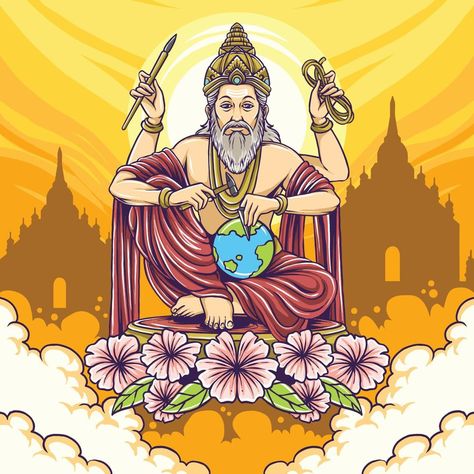 Vishwakarma Puja Festivity Theme Hindu Religious Tradition Vishwakarma Drawing, Vishkarma Puja, Constitution Drawing, Vishwakarma Photo, Vishwakarma God, Biswakarma Puja, Vishwakarma Pooja, Happy Vishwakarma Jayanti, Vishwakarma Jayanti