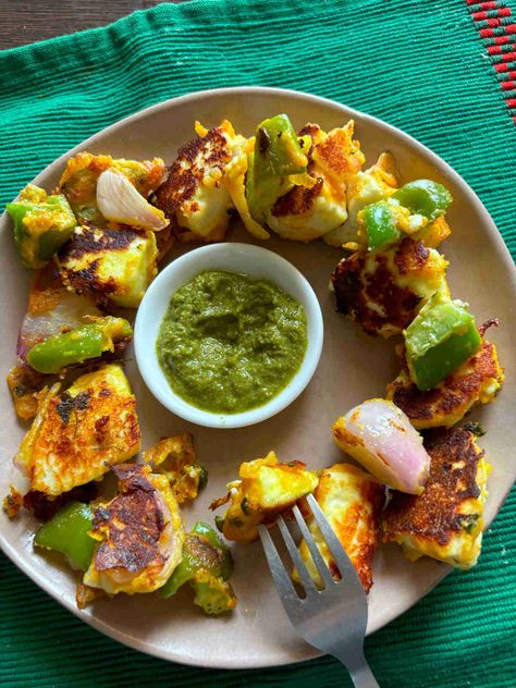 Paneer Tikka on Tawa Marinated Paneer, Paneer Tikka Masala Recipe, Saag Paneer, Tikka Recipe, Indian Appetizers, Tikka Masala Recipe, Healthy Swaps, Paneer Tikka, Paneer Recipes