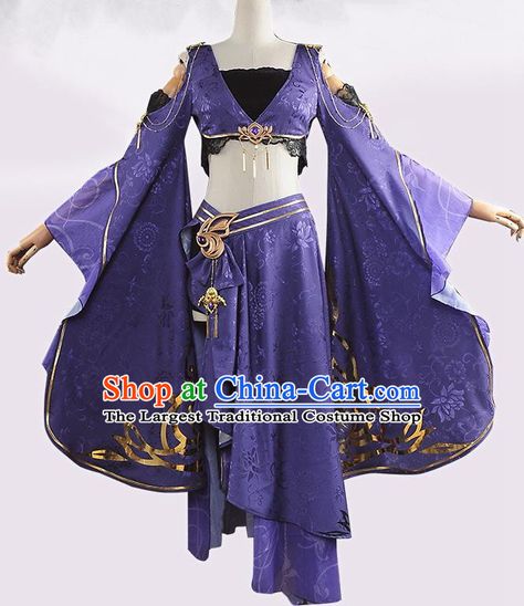 Red Dress Traditional, Egyptian Traditional Clothing, Purple Dress Outfits, Female Swordsman, Egyptian Clothes, Chinese Cosplay, Egyptian Clothing, Dress Traditional, Costume For Women