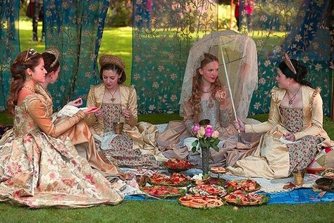 Victorian tea party | Sew it Tamzin Merchant, Catherine Howard, Tudor Series, Victorian Tea Party, Katherine Howard, Tudor Fashion, Tudor Dynasty, The Tudors, Django Unchained