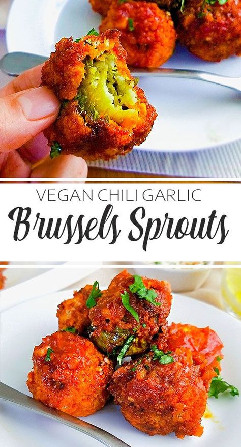 Buffalo Wing, Vegan Chili, Vegan Side Dishes, Vegan Sides, Sprout Recipes, Brussels Sprouts Recipe, Makanan Diet, Buffalo Wings, Vegan Dinner Recipes