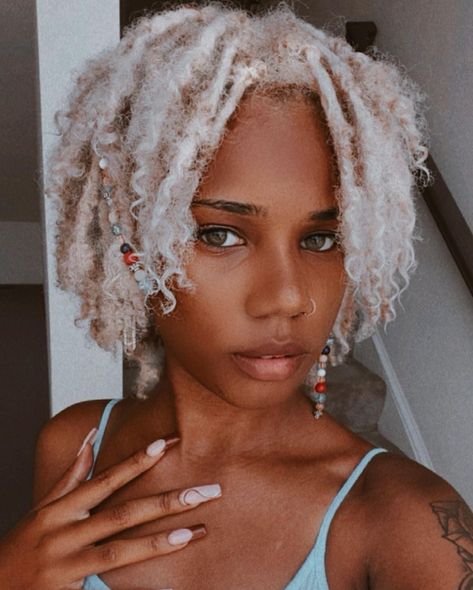 Dreadlocks Dyed, Clockwork Heart, Sisterlocks Styles, Dreadlock Jewelry, Beautiful Dreadlocks, Short Locs Hairstyles, Hair Color Streaks, Hair Appointment, Hair Flip