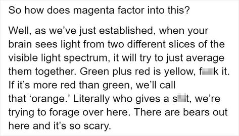 Tumblr Users Freak Out That Magenta Is Not A Real Color And That Impossible Colors Exist Blue Social Media, Tumblr Users, Internet Culture, Crossed Fingers, Social Media Site, A Color, Iphone Apps, Tumblr Posts, Make Sense