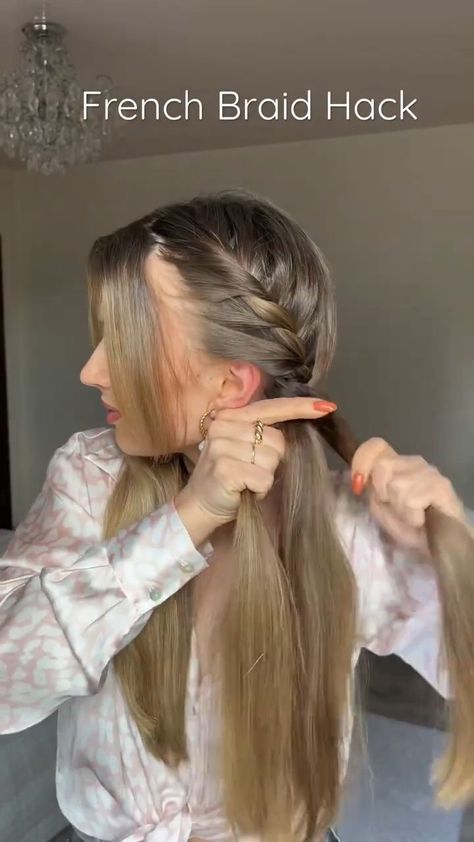 Tutorial Hair, Easy Hairstyles For Thick Hair, Ponytail Hairstyles Easy, Hair Inspiration Long, French Braid Hairstyles, Tutorial Ideas, Easy Hair Updos, Hair Braid Videos, Hair Tips Video