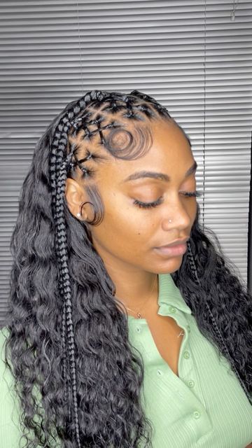 water wave braid hairstyles Messy Stitch Braids, Wave Braid Hairstyles, Puerto Rican Braids, Cute Rubber Band Hairstyles, Clean Hairstyles, Hairstyles For Adults, Crotchet Style, Straight Ponytail Hairstyles, September Books