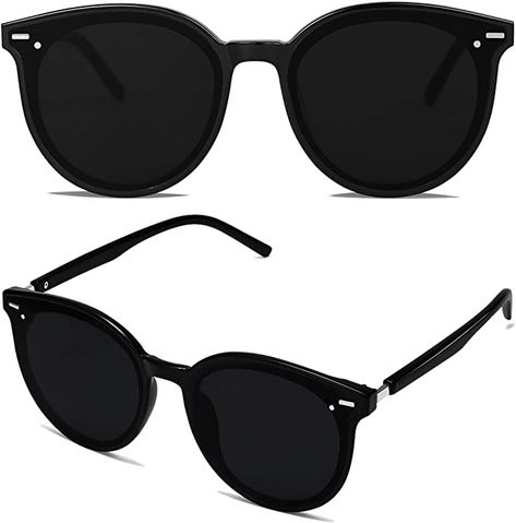 Amazon.com: SOJOS Classic Round Retro Plastic Frame Vintage Large Sunglasses BLOSSOM SJ2067 with Black Frame/Grey Lens: Clothing Pack For A Week, Sojos Sunglasses, Oversized Round Sunglasses, Large Sunglasses, High Fashion Accessories, Wood Sunglasses, Wooden Sunglasses, Cheap Sunglasses, Tan Heels