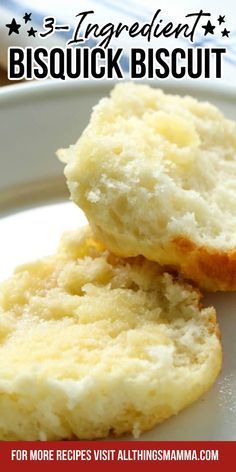 Long Shelf Life Food Recipes, Bisquick Biscuits Recipe, Three Ingredient Biscuits, 3 Ingredient Biscuits, Bisquick Biscuits, Easy Biscuit, Homemade Biscuits Recipe, Easy Biscuit Recipe, Homemade Bread Recipes Easy