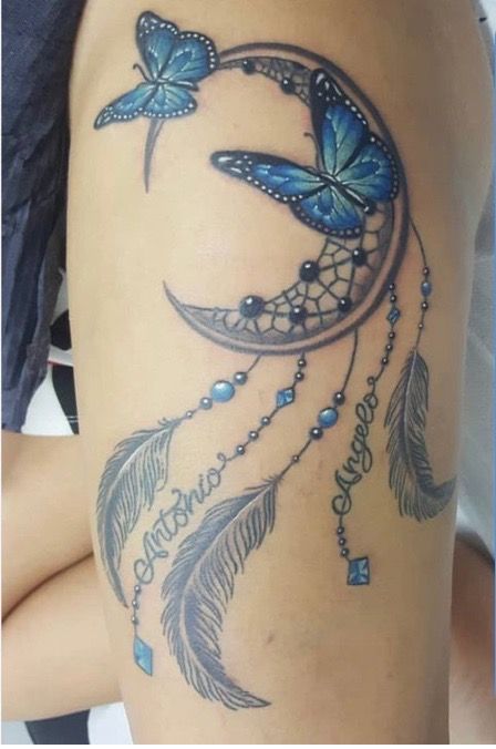 Tattoo Tiger Women, Dragon Tattoo Feminine, Small Tattoo Ideas Female, 45 Tattoo, Back Tattoo For Women, Butterfly Tattoos Images, Tattoo Tiger, Purple Tattoos, Dream Catcher Tattoo Design