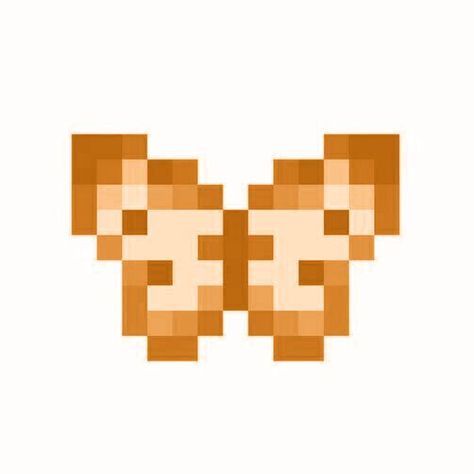 Pixel Art Orange, Pixel Butterfly, Kawaii App, M Craft, Easy Perler Beads Ideas, Easy Pixel Art, Perler Bead Templates, Pixel Crochet, Pixel Art Grid