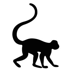 Monkey Silhouette Wild Animals Vector, Fair Theme, Jungle Thema, Jungle Decorations, Vbs Themes, Monkey Face, Pencak Silat, Monkey Art, Silhouette Clip Art