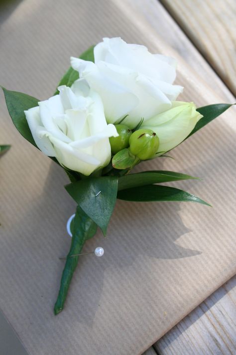 Lisianthus buttonhole Lisianthus Buttonhole, Lisianthus Boutonniere, January Wedding Flowers, Simple Wedding Bouquets, January Wedding, Seasonal Flowers, Simple Wedding, Simple Weddings, Boutonniere