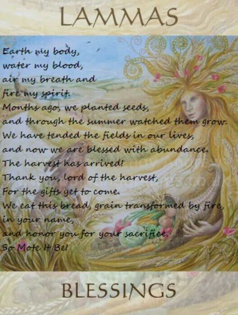 Lammas Prayer, Lammas Celebration, Witch Calendar, Wicca Holidays, Lammas Lughnasadh, Pagan Quotes, Witches Wheel, Blue Chakra, Wiccan Sabbats