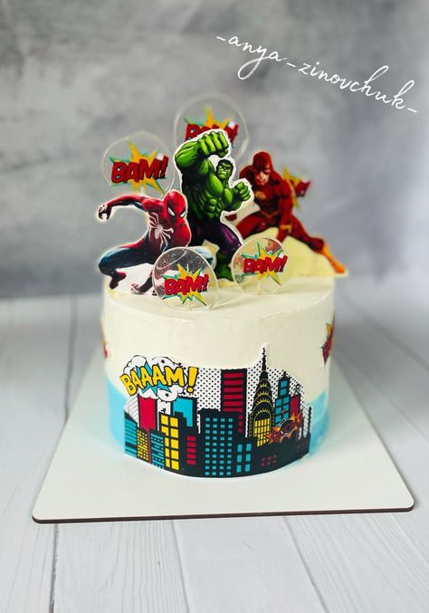 Marvel Birthday Cake, 25 Anniversary Cake, Marvel Birthday Party, Marvel Cake, Superhero Birthday Cake, Anime Cake, Big Wedding Cakes, Superhero Cake, Avengers Birthday