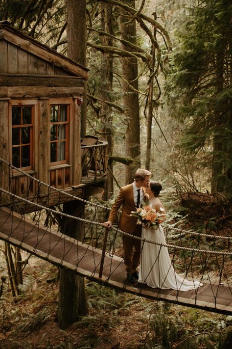 PNW Cabin Styled Elopement | TreeHouse Point Treehouse Point Wedding, Pnw Cabin, Treehouse Wedding, Treehouse Point, Wedding Emergency Kit, Elopement Planner, Green Lake Jewelry, Montreal Wedding, Washington Elopement