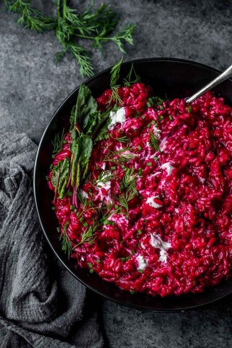 Risotto With Goat Cheese, Beet Risotto, Easy Risotto, Risotto Recipes Easy, Apple Cinnamon Bread, Pan Chicken Fajitas, Goat Cheese Recipes, Risotto Recipe, Fennel Salad