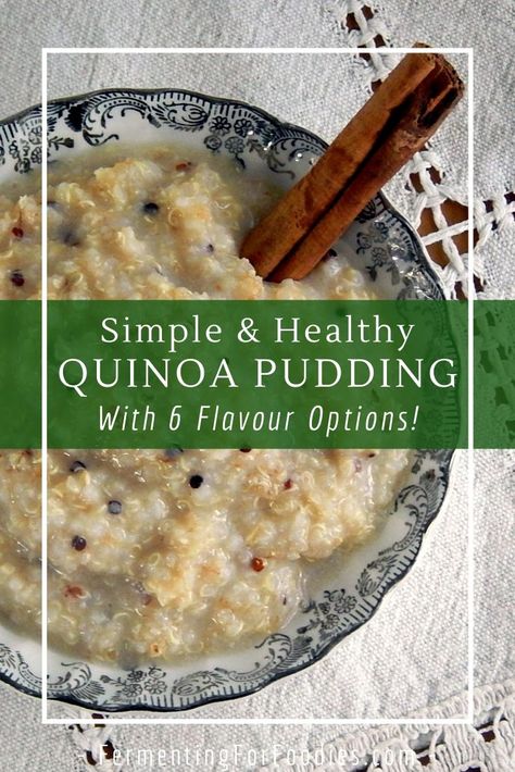 Quinoa Recipes Healthy Easy, Quinoa Desserts, Banana Quinoa, Simple Quinoa, Quinoa Pudding, Quinoa Recipes Easy, Quinoa Recipes Healthy, Healthy Quinoa, Pudding Flavors