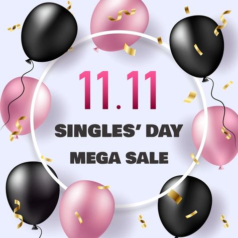 Singles Day 11.11, 11 11 Sale Poster Design, Single Day 11.11 Poster, 11 11 Sale Poster, Email Header, Black Friday Sale Design, Big Sales Banner, Comic Bubble, Half Price Sale