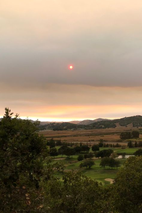 Linda Meim captured this picture of a smoky sunset near the StoneTree Golf Club in #Novato, #California . Novato California, Wedding Boards, Marin County, Photo Of The Day, Love Photos, Golf Club, The Day, Golf, California