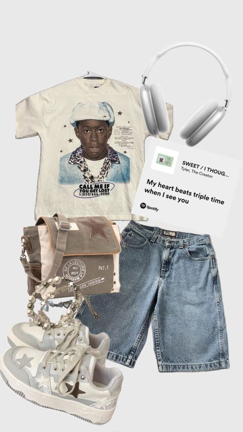 Tyler The Creator Outfits Inspiration, Tlc Outfits, Tyler The Creator Outfits, Celebrity Inspired Outfits, Streetwear Inspo, Concert Looks, Tyler The Creator, Cute Everyday Outfits, Cute Fits