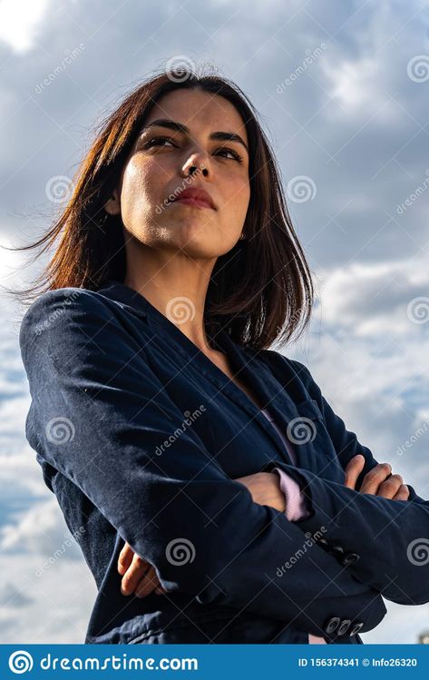 Successful Woman. Low-angle Shot Stock Image - Image of ambition, ambitious: 156374341 Portrait Low Angle, Low Angle Pose, Low Angle Pose Reference, Head Anatomy, Low Angle Shot, Successful Woman, Low Angle, Body Reference Poses, Chin Up