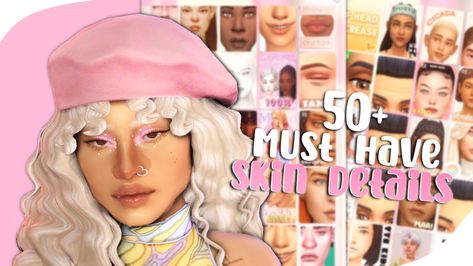 50+ Must Have Skin details w/ Links | Deery on Patreon Sims4 Cc Skin Details Moles, Ts4 Eye Bags, Sims 4 Female Makeup, Nose Mask Sims 4, Vilitigo Skin, Sims 4 Cc Vilitigo Skin, Sims 4 Nose Mask, Sims 4 Dimples, Cc Folder Sims 4