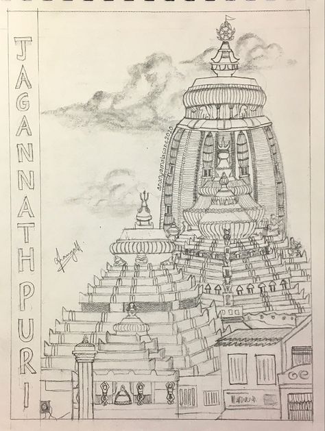 Jagannath Puri is one of the most famous temples in India... it is located in Orissa and represents Kalinga Architecture. Every year a huge festival i.e. the Jagannath Rath Yatra takes place here.... Follow for more artwork @Annie_1695 and @¡RandomArts! Puri Jagannath Temple Painting, Jagannath Temple Puri Sketch, Rath Yatra Sketch, Puri Jagannath Drawing Easy, Puri Jagannath Drawing, Jagannath Sketch Pencil, Rath Yatra Drawing Easy, Puri Jagannath Mandala Art, Rath Yatra Mandala Art