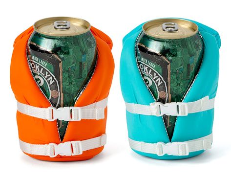 Beer Can Life Vest Koozie Gifts For Boat Owners, Beer Accessories, Gifts For Boaters, Beer Cozy, Pilsner Beer, Boating Gifts, Uncommon Goods, Gifts For Beer Lovers, Life Vest