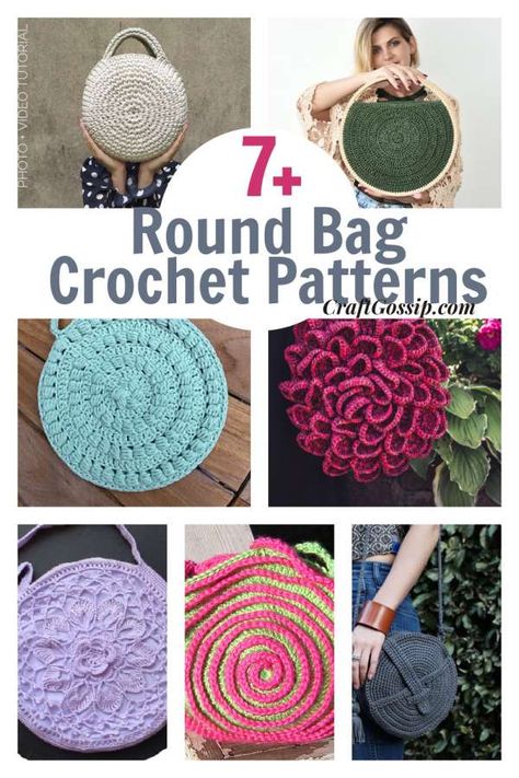 This roundup of crochet patterns is for bags that are round, only round bags are included in this roundup. I have to admit I have a soft spot for round bags, I love the softness of them and of course … Read More ... Bag Patterns Crochet, Round Bags, Patterns For Crochet, Round Crochet, Crochet Market Bag, Crochet Clutch, Afghan Patterns, Handcrafted Bags, Flower Bag