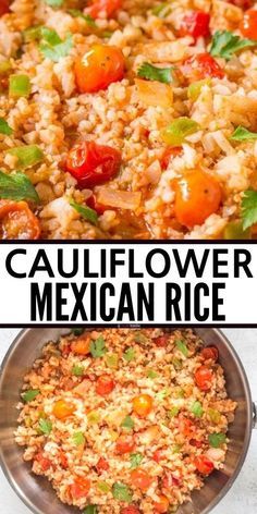 Mexican Cauliflower Rice skillet Recipe, quick and easy and a perfect healthy keto low carb side dish! also paleo and whole 30, gluten free cauliflower rice recipe. www.noshtastic.com Cauliflower Mexican Rice, Cauliflower Rice Skillet, Mexican Cauliflower Rice, Keto Reboot, Mexican Cauliflower, Low Carb Side Dish, Quick Rice, Cauliflower Rice Recipe, Recipes Cauliflower