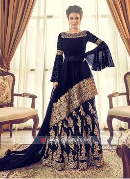 Suit Gown, Long Choli Lehenga, Georgette Palazzo, Gown Indian, Long Suit, Wedding Clothing, Palazzo Suit, Mode Abaya, Indian Gowns Dresses