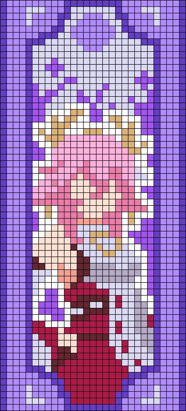 Yae Miko Pixel Art, Genshin Impact Pixel Art, Crochet Unicorn Pattern, Beaded Banners, Yae Miko, Unicorn Pattern, Crochet Unicorn, Seed Bead Patterns, Bead Loom