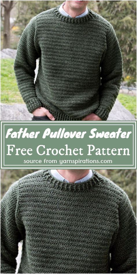 Crochet Men Sweater, Pola Sweater, Crochet Jumper Pattern, Crochet For Men, Crochet Sweater Free, Crochet Men, Crochet Jumper, Crochet Sweater Pattern Free, Mode Crochet