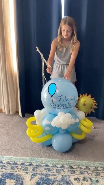 SAS Designs on Instagram: "Eiley is on Cloud 9 about her money pop balloon! Happy Birthday Sweet Girl! “That Lady” hopes you had a great day! 😀 #moneypopballoon #moneypop #birthdayballoons #birthdaysurprise #oncloud9" Happy Birthday Sweet Girl, Money Balloon, Balloon Happy Birthday, Balloon Pop, Balloon Decor, Cloud 9, Birthday Surprise, Birthday Balloons, Balloon Decorations