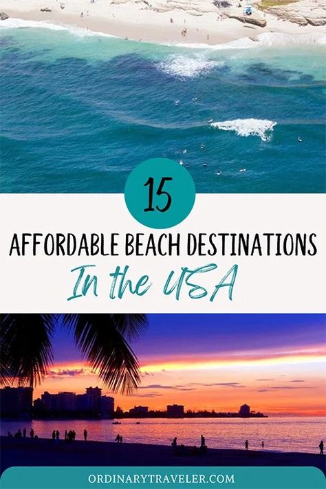 Best Us Beach Vacations, Budget Friendly Beach Vacation, Best Beach Resorts In The Us, Best Beach Towns In Us, Usa Beach Vacations, Cheap Vacations With Kids, Best Beach Vacations In The Us, Cheap Spring Break Destinations, Beach Vacation Ideas Family