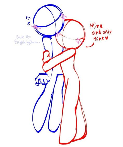 Wholesome Poses Drawing Reference, Drawing Base Poses 2 People, Couple Bases Drawings Chibi, Reference Poses Drawing 2 People, One Person Base, Poses Drawing 2 People, Cute Art Base, Siblings Drawing Base, Drawing Bases 2 People