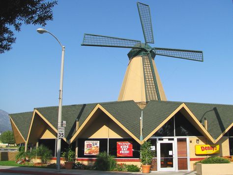 Denny's Windmill in Arcadia, California,U.S.A. California Landmarks, Arcadia California, Huntington Beach Pier, Vintage California, Huntington Beach, California Usa, Special Places, Places To See, Places To Go