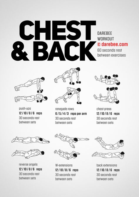 Darebee Chest Workout, Back Workout Darebee, Darebee Back Workout, Flatter Chest Workout, Back Workout Calisthenic, Calisthenics Back Workout, Upperbody Homeworkout, Chest Back Workout, Darebee Workout