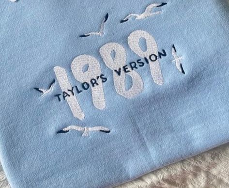 Taylors Version! #taylor #taylorswift #swifties #1989 #embroidery 🥹 1989 Embroidery, Taylor Swift Embroidery, Random Hobbies, Taylor Core, Tee Designs, Taylors Version, Taylor Swift 1989, February 8, Diy Sewing Projects