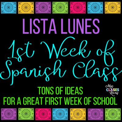 1st Week of Spanish Class Round-Up - Mis Clases Locas Spanish Teacher Classroom, Spanish Classroom Decor, Spanish Learning Activities, Spanish Classroom Activities, Spanish Basics, Spanish Lessons For Kids, Middle School Spanish, Comprehensible Input, Spanish Lesson Plans