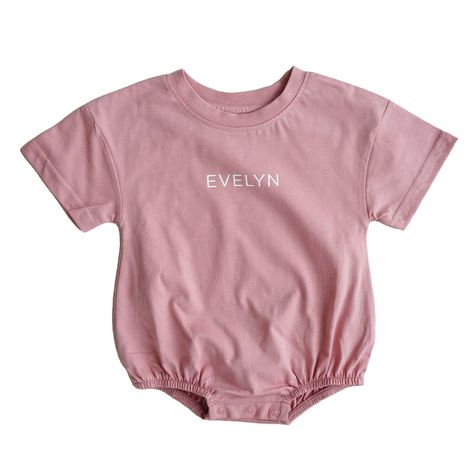 dark pink personalized tshirt romper Baby Bundles, Dusty Purple, White Headband, Bubble Romper, Easy Dressing, Color Care, Newborn Pictures, Extra Room, Bamboo Fabric