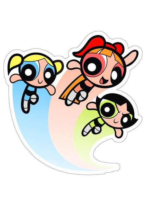 Powerpuff Girls Stickers, Iconic Stickers, Girls Stickers, Super Nana, Sticker Design Inspiration, Stickers Png, Projets Cricut, Baby Posters, The Powerpuff Girls