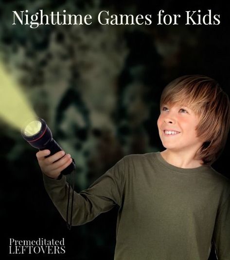 Flashlight Tag and Other Nighttime Games for Kids - Fun outdoor games for kids to play after dark with their friends. Time Games For Kids, Flashlight Tag, Outside Games, Fun Outdoor Games, Outdoor Games For Kids, Time Games, Fun Games For Kids, Family Night, Summertime Fun