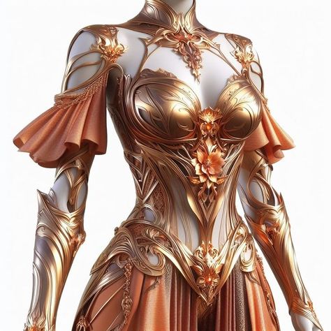 Fantasy Gowns Warriors, Sun Fairy, Manhwa Pfp, Comic Painting, Armor Dress, Clothing Pattern Design, Warrior Outfit, Fantasy Design, Super Hero Outfits