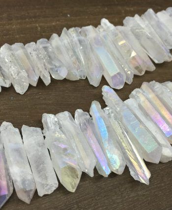 Raw AB Quartz Crystal Point Bulk Quartz Point Beads Wholesale Points Graduated Spike Stick Jewelry Making 5-8*18-45mm | Natural genuine other-shape Gemstone beads for beading and jewelry making. #jewelry #beads #beadedjewelry #diyjewelry #jewelrymaking #beadstore #beading #affiliate #ad Purple Aura Quartz, Rough Quartz, Purple Aura, Raw Quartz Crystal, Aura Crystals, Raw Quartz, Rainbow Crystal, Crystal Meanings, Aura Quartz