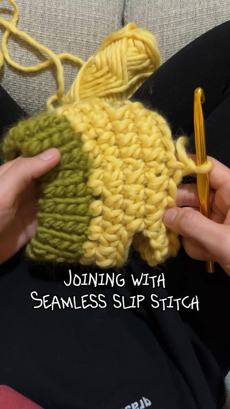 Want to level up your crochet? Learn how to make invisible joins between rows for a clean, professional look. I’ll show you step-by-step how to achieve this seamless technique! #CrochetSecrets #InvisibleJoin #LevelUpYourCrochet #SeamlessFinish #CrochetProTips #CrochetLevelUp #YarnCrafting #CrochetJourney Seamless Join In Crochet, Crochet Slip Stitch, Your Crochet, Knitting And Crocheting, Slip Stitch, Professional Look, Level Up, Knit Crochet, The Secret