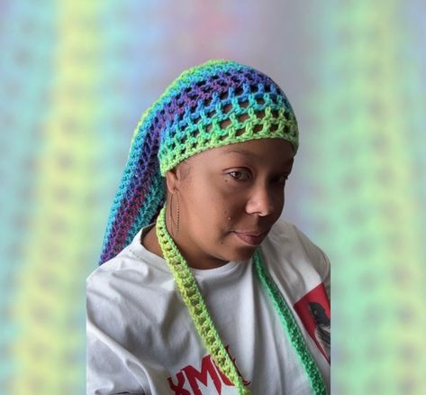 Parrot Stripe Crochet Durag | Mrs Grace Kreation Crochet Durag, Stripe Crochet, Hair Protection, Great Fashion, Soft Yarn, Protective Hairstyles, Locs, For Hair, Parrot